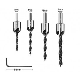 Matkap Ucu Havşa Açma Seti 5pcs 3-4-5-6mm 