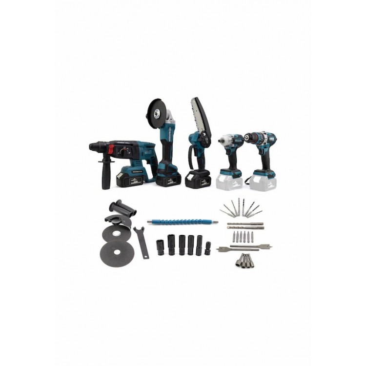 Dawreek Beşli Set MK350 (Budama Testeresi 13 MM Ç.Mandren+S.Sıkma+Ş.Spral+Ş.Hilti)
