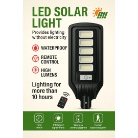 Solar 400W Güneş Enerjili Profesyonel LED Aydınlatma Bahçe Sokak Armatürü 