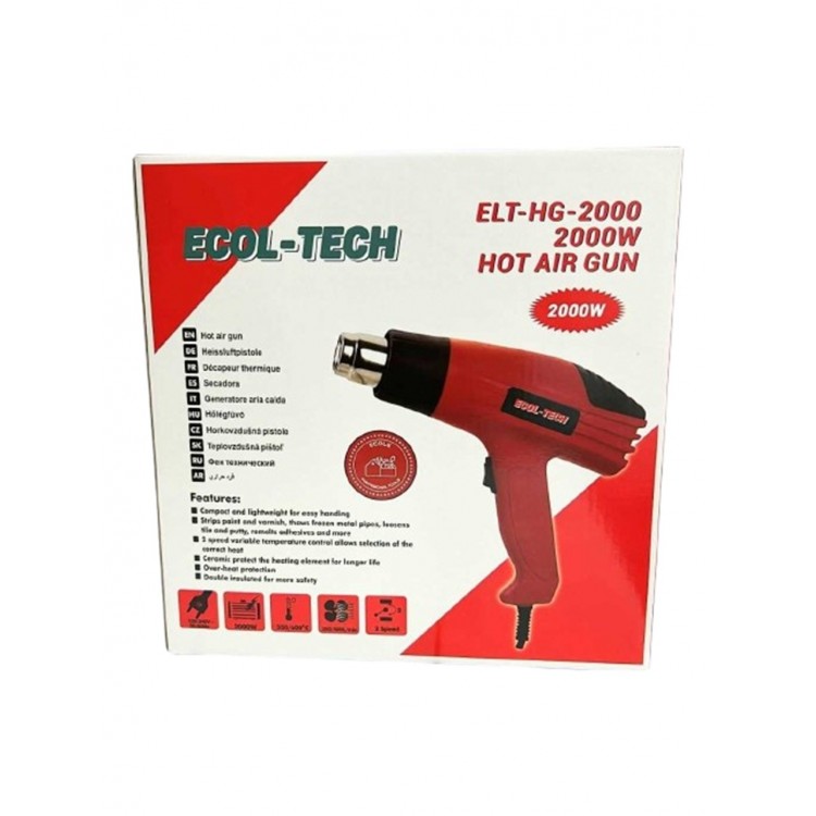 Ecol-Tech Sıcak Hava Tabancası 2000W -ELT-HG-2000