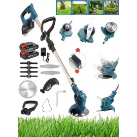 ASR 776 Seri Çift Akülü Ot Çim Çalı Diken Biçme Tırpanı 3800 Vf 20 Ah Teleskopik Uzatmalı