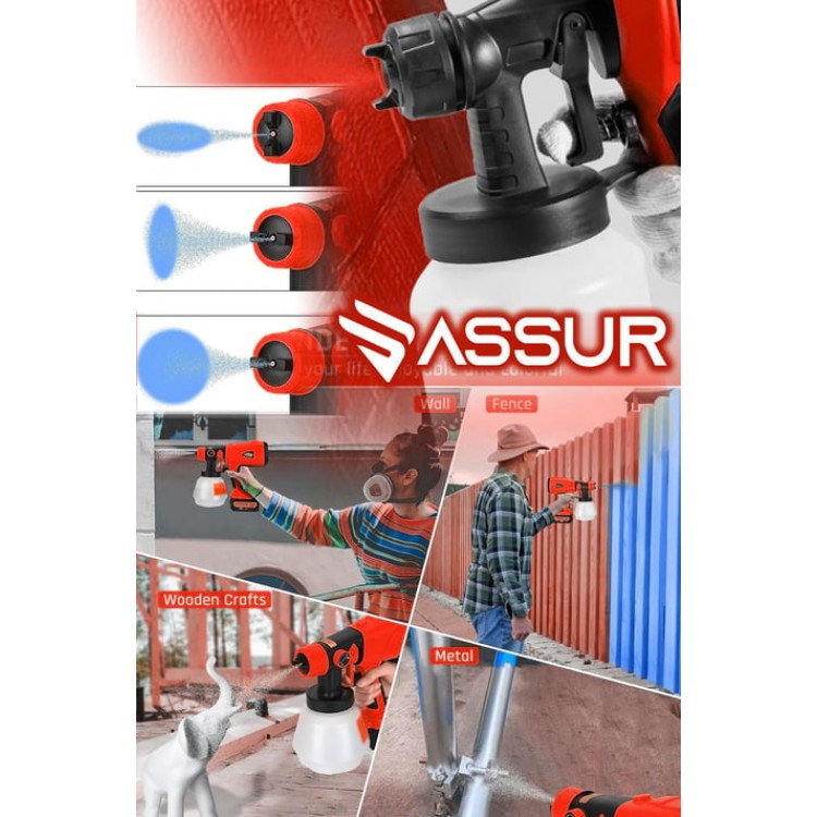 Assur Profesyonel 21V Çift Akülü 300 Mm Vernik Sprey Boya Püskürtme Makinesi Assur Profesyonel 21V Çift Akülü 300 Mm Vernik Sprey Boya Püskürtme Makinesi