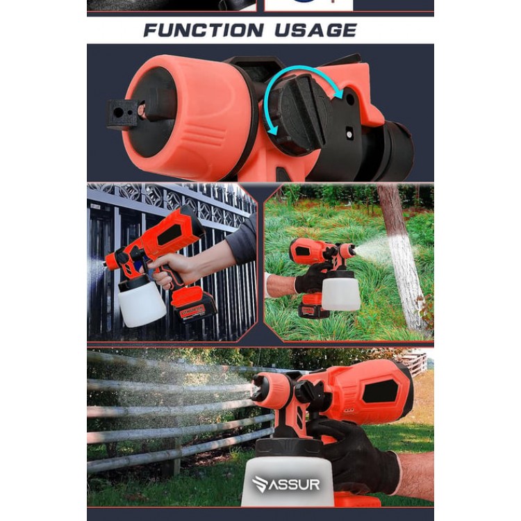 Assur Profesyonel 21V Çift Akülü 300 Mm Vernik Sprey Boya Püskürtme Makinesi Assur Profesyonel 21V Çift Akülü 300 Mm Vernik Sprey Boya Püskürtme Makinesi