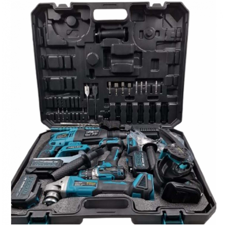 HAKTAŞ HKT-929 5Lİ AKÜLÜ SET ( KIRICI + TAŞLAMA + MATKAP + SOMUN SIKMA + ZİNCİRLİ TESTERE)