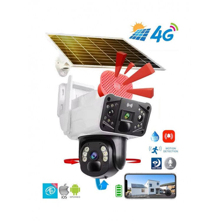 O-kam -3041 Sirenli 6 Mp Dual Lens Wifi Ptz Kamera