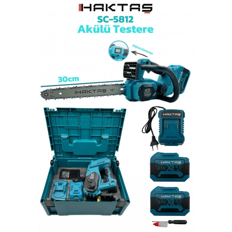 Haktaş Akülü Zincirli Yağlı Testere Çift Akülü Haktaş