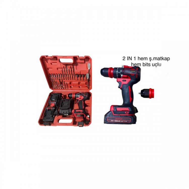 HAKTAŞ HKS414 AKÜLÜ VİDALAMA 2 İN 1 ŞARJLI MATKAP 10 mm KÖMÜRSÜZ