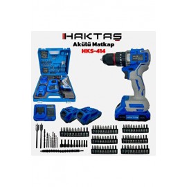 HAKTAŞ HKS414 AKÜLÜ VİDALAMA 2 İN 1 ŞARJLI MATKAP 10 mm KÖMÜRSÜZ