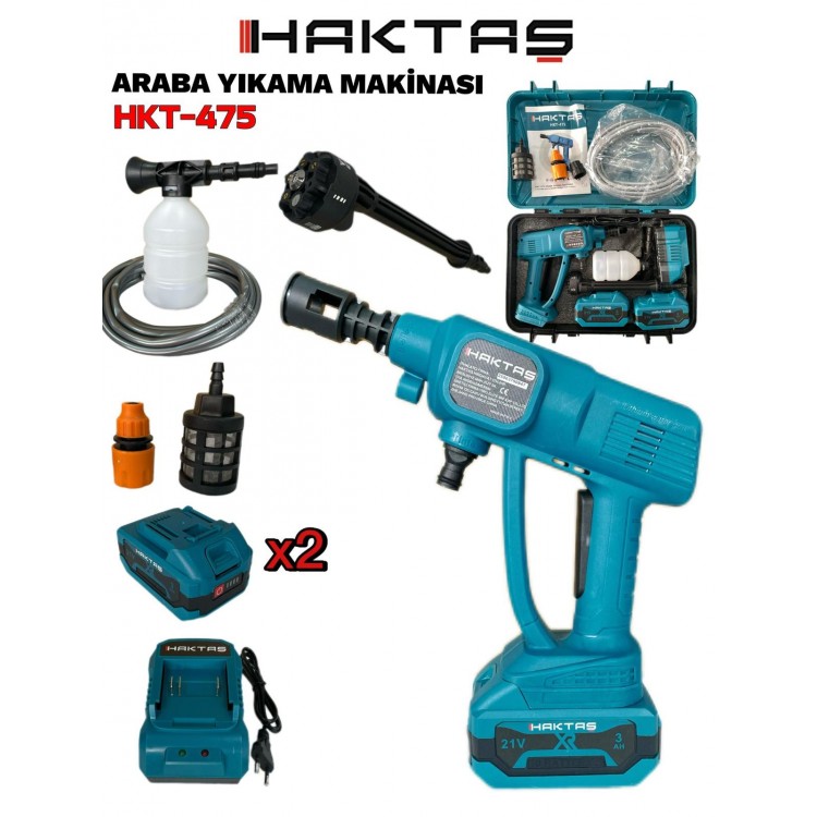 Haktaş Şarjlı Yıkama Makinası Akülü Basınçlı Hkt 475