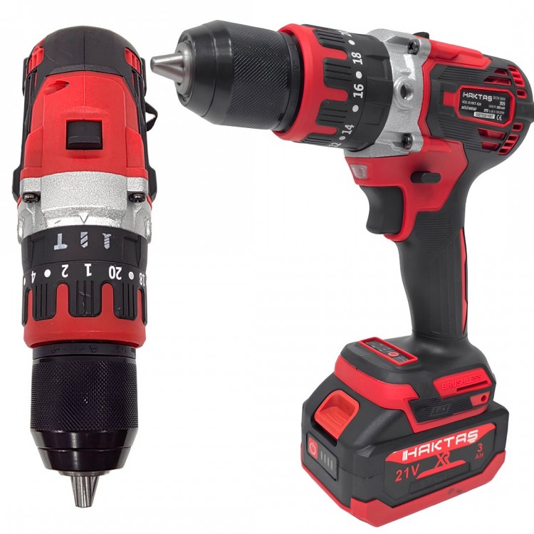 Haktaş HKT1015 Yeni Nesil Kırmızı 7li Şarjlı Vidalama Matkap Seti 21V 3ah (Kırıcı Delici, Somun Sıkma, Vidalama, Dal Budama Makası, Dekupaj, Avuç Taşlama, Dal Testeresi)