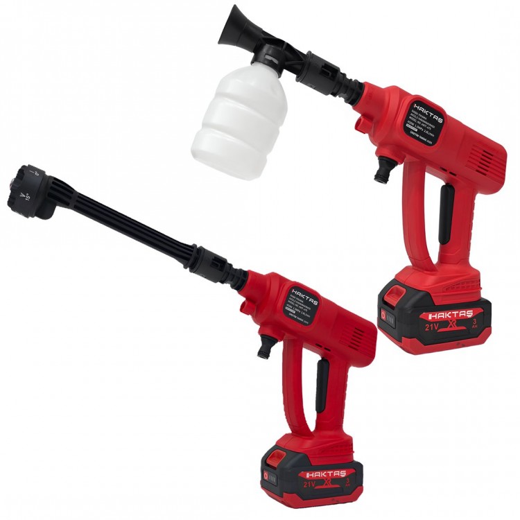 Haktaş HKT1025 Yeni Nesil Kırmızı 10 lu Kömürsüz Akülü Makine Seti