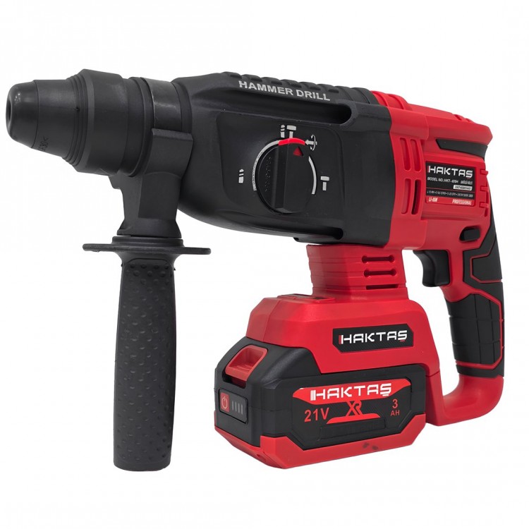 Haktaş HKT1025 Yeni Nesil Kırmızı 10 lu Kömürsüz Akülü Makine Seti