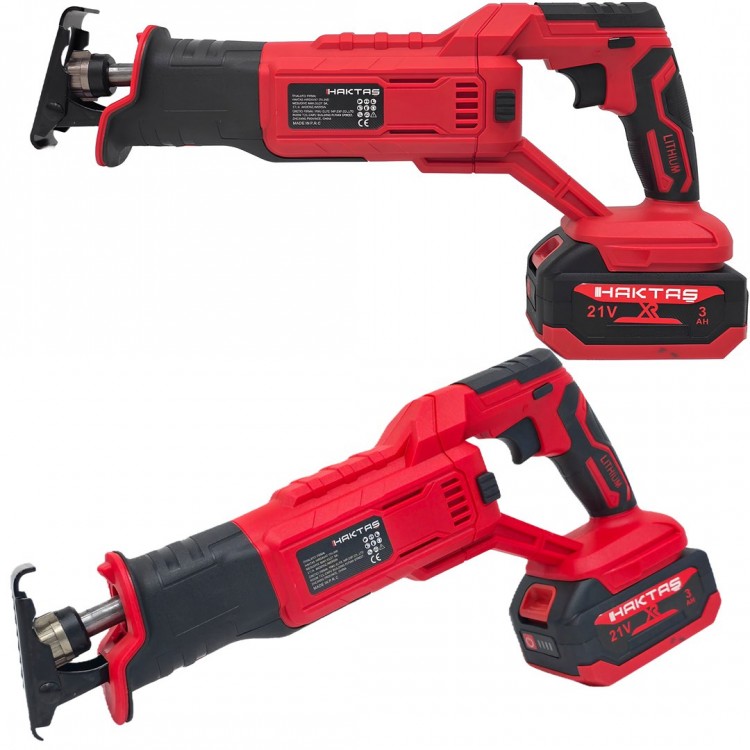Haktaş HKT1025 Yeni Nesil Kırmızı 10 lu Kömürsüz Akülü Makine Seti