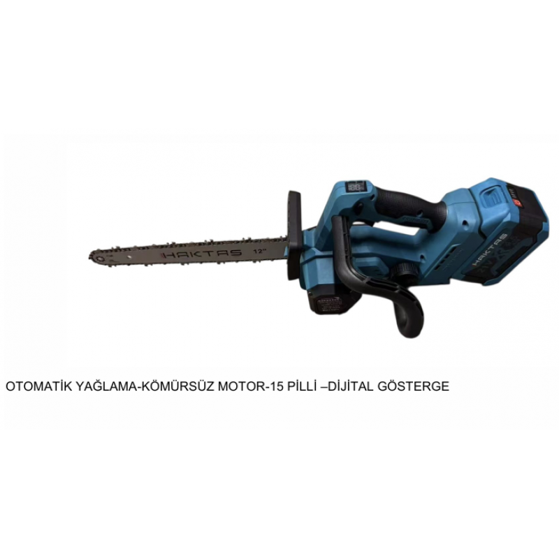 HAKTAŞ SC-5812 12" ŞARJLI ZİNCİRLİ TESTERE 2 BATARYA (15 PİLLİ)