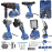 HKT-1310 6 Parça Kömürsüz Mega Set | Matkap, Hilti, Spiral, Somun Sıkma, Testere, Led Işık