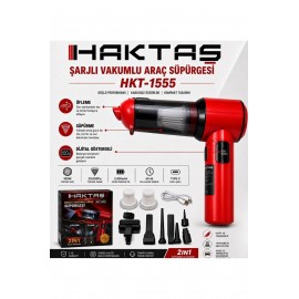 HAKTAŞ Şarjlı Vakumlu Araç Süpürgesi 2'si 1 Arada 